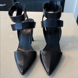 Alexander Wang Black Pointed Toe Ankle Strap Heels